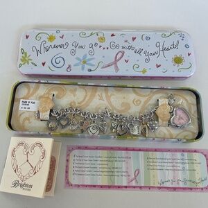 Brighton Power of Pink Charm Bracelet Watch NEW